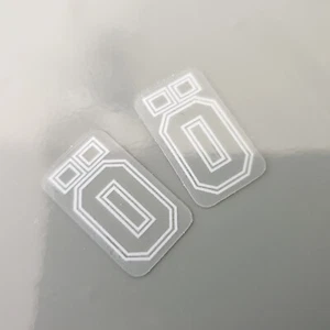 OHLINS replacement clear vinyl decals graphics x 4 pieces WHITE VERY SMALL - Picture 1 of 2