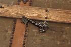Steampunk Pin Brass Key Shaped Decorative Metal Costume Pin W/ Gears