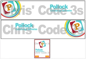 Code 3 selbstklebendes Vinyl Anhänger Aufkleber - Pollock Kühlschrank - 1/50 1/76 1/148 1/64 1/87 - Bild 1 von 1