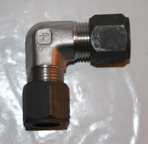 1/2" Tube Flareless Compression 316ss Elbow Union Parker 8 EBU-SS - Picture 1 of 2