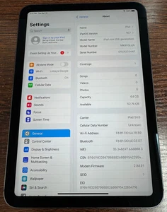 Apple iPad mini (6th Generation) 64GB - Wi-Fi 5G Cellular Space Gray - 99% Batt - Picture 1 of 5