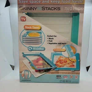 Set of 2 Skinny Stacks Food Storage Trays New In Box Intersell Brand - Picture 1 of 2