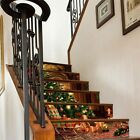 Decoration Brick Wallpaper 3D Stair Stickers Christmas Decals Staircase Mural