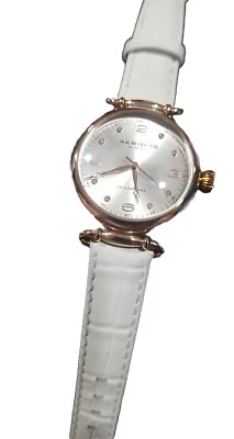 Women's Akribos XXIV AK878 WTR Three Hand Quartz Genuine Leather Strap Watch - Image 1 of 4