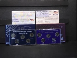 2004 2-Sets 50 State Commemorative Quarters Platinum Edition and Phila. Mint - Picture 1 of 6