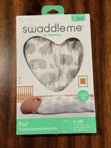 SWADDLE ME By Ingenuity Compression Pod Two-Way Zipper For Easy Changes 0-2M New - Picture 1 of 2