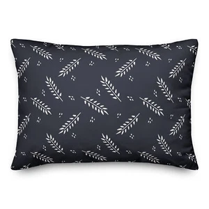 Creative Products Navy Wheat Pattern 20 x 14 Indoor / Outdoor Pillow - Picture 1 of 3