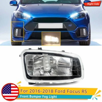 For 2016-2018 Ford Focus RS Fog Light Daytime Driving Lamp Halogen Right Side Foto 1 de 4