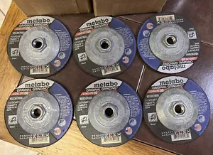 METABO LONG LIFE GRIND WHEEL 4-1/2"X1/4"X5/8-11 TYP 27,A24R LOT OF 6 #655307000 - Picture 1 of 3