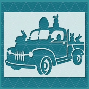 Bunny Rabbit Easter stencil - Christmas Egg Happy Jesus Truck New Year - Picture 1 of 5