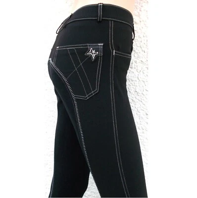 Reithose Easy Rider Trixy Full, EuroStar Vollbesatz Stiefelhose, Strass, schwarz - Bild 1 von 4