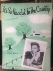 1941 native american singer MILDRED BAILEY sheet music ‘Peaceful In The Country’