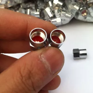 5 x Tyre Tire Dust Caps Wheel Air Valve Stem Screw Cover Stainless steel Hexagon - Picture 1 of 8
