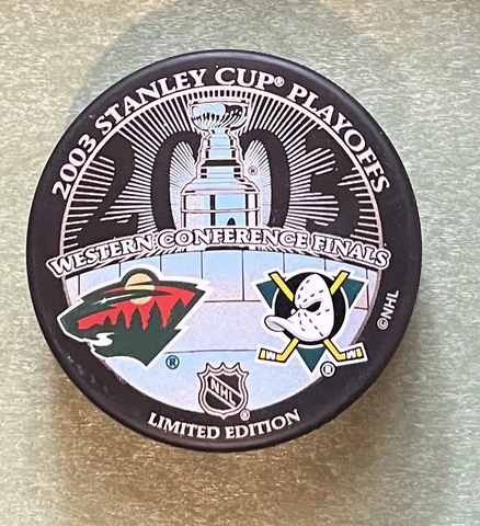 Minnesota Wild/Ducks 2003 Stanley Cup Playoffs Western Conference Finals Puck Cover