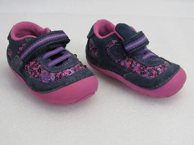 Tênis Stride Rite SM Couro Jazzy - Tamanho Infantil 4W - Ouro Rosa - Imagem 1 de 4