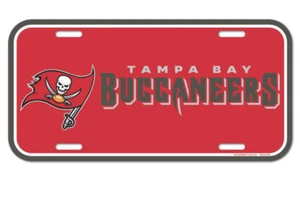 Tampa Bay Buccaneers Plastic License Vanity Auto Plate Tag 6x12” NFL LICENSED - Picture 1 of 1