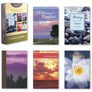 Sympathy Boxed Cards 10CT Astd - Picture 1 of 3