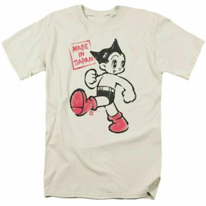 Astro Boy Made In Japan T Shirt Mens Licensed Cartoon Merchandise Cream - Picture 1 of 2