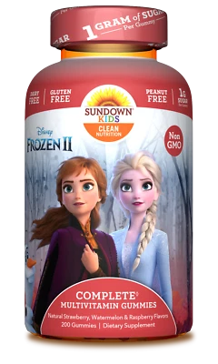 Gomitas multivitamínicas Sundown Kids con vitamina C, D, A y E, congeladas 2, 200 unidades..+ Foto 1 de 4