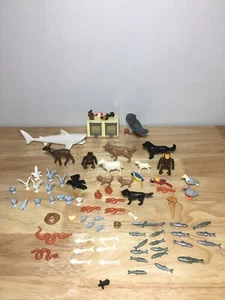 79 Teile riesiges Vintage Playmobil Tier Zubehör Konvolut Spielzeug Hunde Vögel Eichhörnchen! - Bild 1 von 11