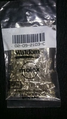 Molex 02-09-2103 male connector pins .093" 20-14 awg  100 pcs. - Image 1 of 3