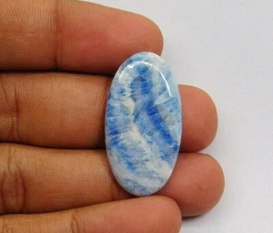 Azul Scheelite Gema Natural Hecho a Mano Scheelite Suelto Cabujón 28Cts ME-7075 - Picture 1 of 4