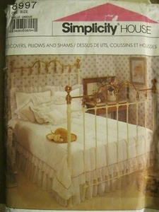 Simplicity 8997 BEDROOM ACCESSORIES 1989 Uncut pattern Bedcovers Pillows Shams - Picture 1 of 3