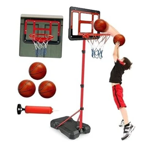 Boys Toy Gifts for 3 4 5 6 7 8 Years Old, Kids Basketball Hoop Adjustable Black - Picture 1 of 7