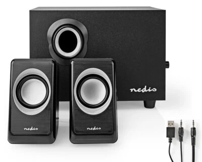 PC Lautsprecher A51 Bass Boxen 2.1 Set für Computer PC Laptop Speaker USB AUX - Bild 1 von 4