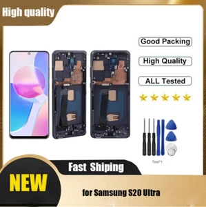TFT LCD Display Digitizer For Samsung S20 Ultra Touch Screen with Frame Parts - Zdjęcie 1 z 12