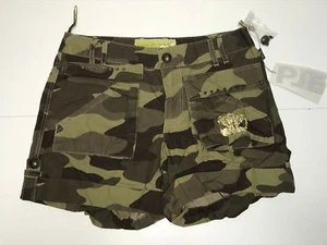 PJE Edition Girls Teen New ARMY GOLD LOGO CAMOUFLAGE SHORTS Sz: 16 RTL $65 Q715 - Picture 1 of 2