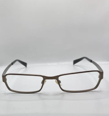 GIORGIO ARMANI GA831 YHY BROWN MATTE EYEGLASSES RECTANGLE METAL FRAME 53-18-140 - Image 1 of 4