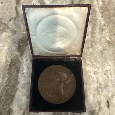 1851 BRONZE GRANDE EXPOSIÇÃO MOEDA MEDALHA COMEMORATIVA com CAIXA CLASSE XXIX - ESTADO PERFEITO - Imagem 1 de 4