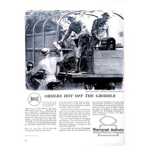 1941 Print Ad Mimeograph Duplicator Used by the Army WWII 11x14 Patriotic - Picture 1 of 3