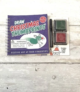 Zeichnen Weihnachten Daumenabdrücke Kinder Basteln Bücher Urlaub Spaß Stempelkissen NEU - Bild 1 von 1