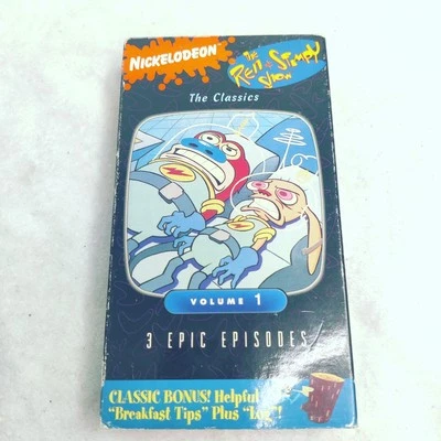 Vintage Ren And Stimpy VHS Tape  1993 The Classics Volume 1 "Space Madness" - Immagine 1 di 4