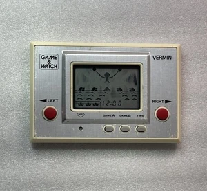 Nintendo Game & Watch Vermin MT-03 1980 Vintage Japón Pantalla Dañada Funcionando Basura - Imagen 1 de 4