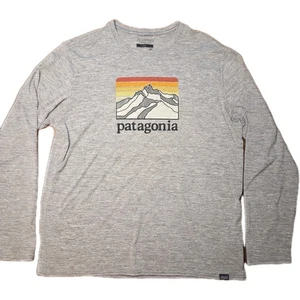 Camisa diaria Patagonia Capilene fresca para hombre grande gris manga larga aire libre preppy - Imagen 1 de 6