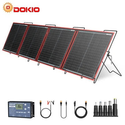 Dokio 300W Solar Panel Flexibel Faltbares 12V Wohnmobil Boot Van Caravan Outoor - Bild 1 von 4
