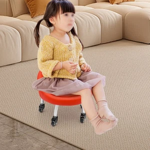 5-Wheel Red Footrest Stool Max Load 100kg Footrest Stool/Normal Stool For Home - Picture 1 of 20