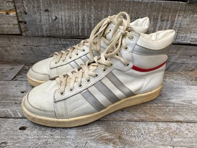 Zapatillas Adidas Jabber vintage años 70 blancas altas de cuero talla US 8 Foto 1 de 4