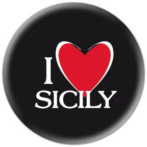MAGNETE CALAMITA SPILLA PORTACHIAVI APRIBOTTIGLIA COLLANA CLIP I LOVE SICILY - Foto 1 di 1