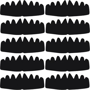 Paquete de 10 insertos modeladores de sombreros negros flexibles lavables reutilizables sombrero forro de sudor fieltro H - Imagen 1 de 12