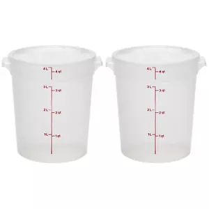 BPA-Free 4 Quart Food Storage Containers with Lids - 2 Pack Set - Picture 1 of 12