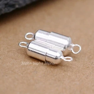 925 Sterling Silver Magnetic Clasp Oval Closure for Bracelet Necklace A5421 - Picture 1 of 13