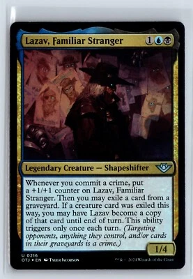 (4x) FOIL Lazav, Familiar Stranger Outlaws Thunder Junction – MTG Magic the Gath - Image 1 of 2