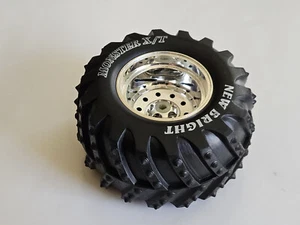 4" Rubber Tires with Rims for Toy RC Monster X/T Truck, 2 pcs. - Picture 1 of 2