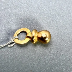 Italian 14K Yellow Gold Pacifier Charm .9 grams 3/4" Pendant - Picture 1 of 6
