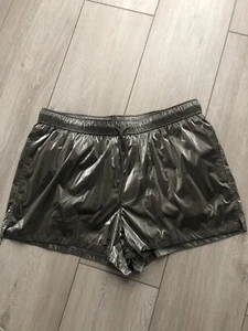 Asos Design Mens Swim Shorts In Silver Metallic SizeL Brand-new - Picture 1 of 8