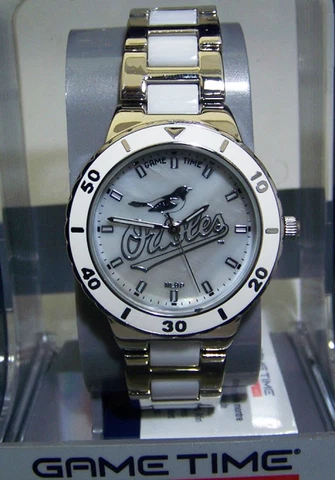Baltimore Orioles Mother of Pearl Watch GameTime Womens MLB Baseball Wristwatch Cover